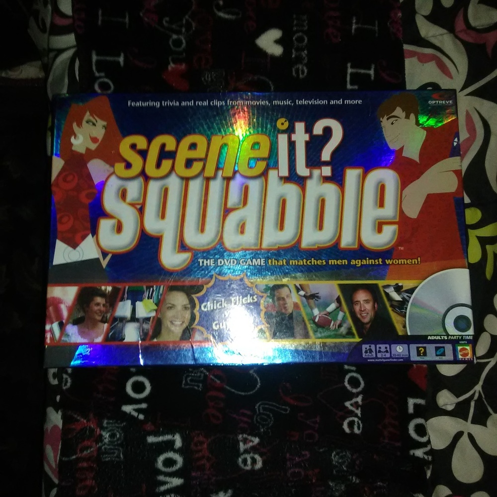 Scene it? Squabble; DVD board game; Gender battle